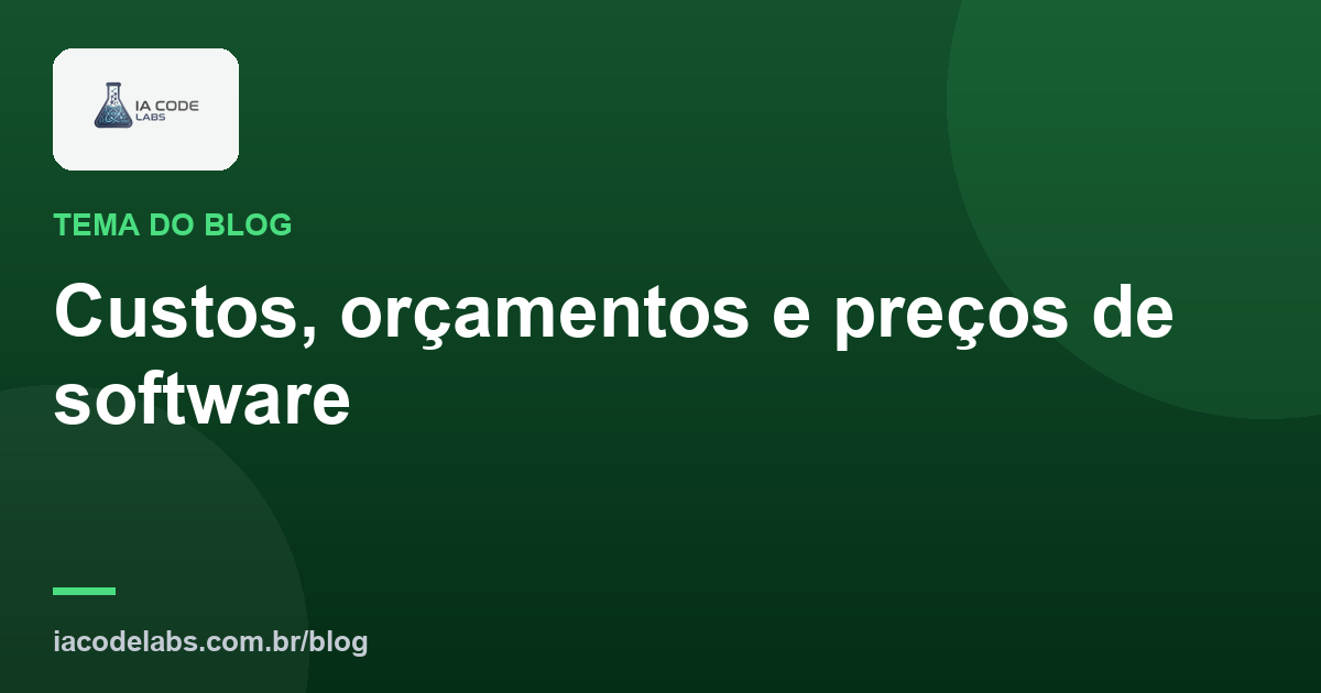 Custos e orçamento